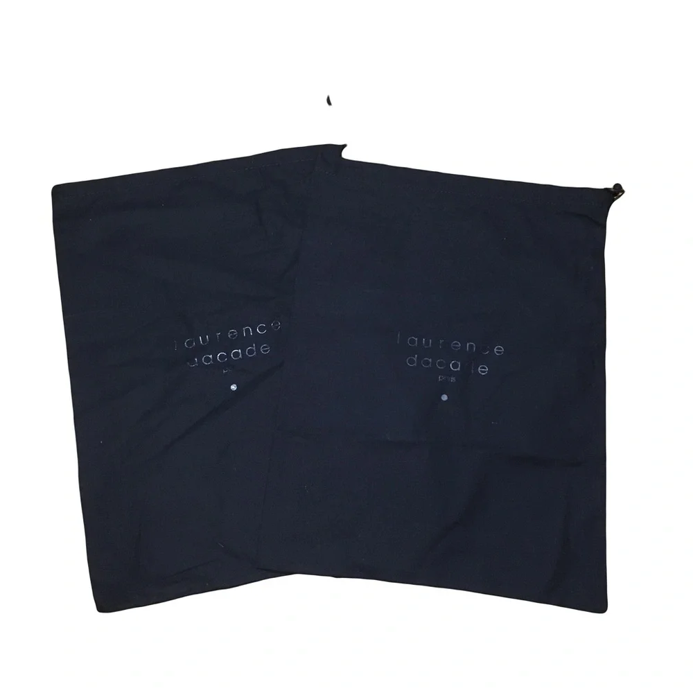 Laurence Dacade Two (2) Black Drawstring Dust bag Garment bags Lightweight Soft